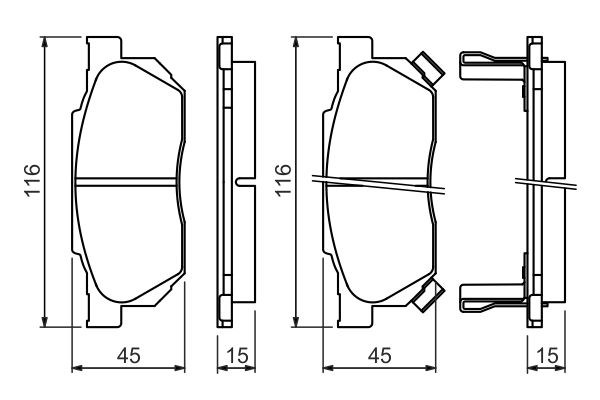 Honda Accord Civic Ön Fren Balatası BOSCH