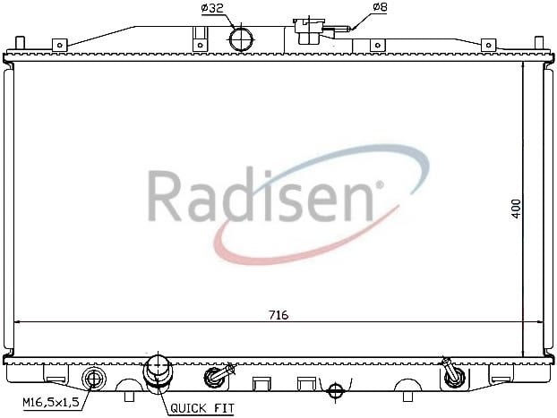 Honda Accord Radyatör 2.4 AT Segmanlı RADISEN