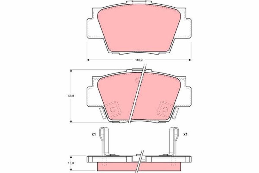 Acura MDX YD1 Ön Arka Disk Balata TRW
