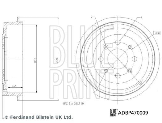 Opel Adam Corsa D Fren Kampanası BLUEPRINT