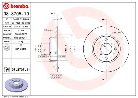 Opel Agila Ön Fren Aynası Dolu BREMBO