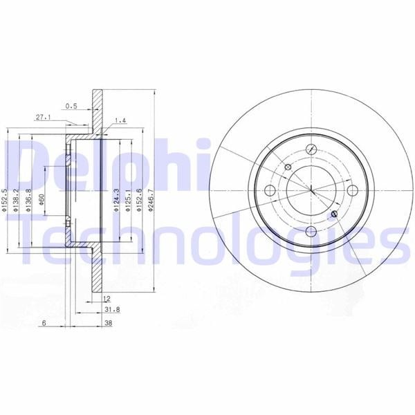 Opel Agila Ön Fren Aynası Dolu DELPHI