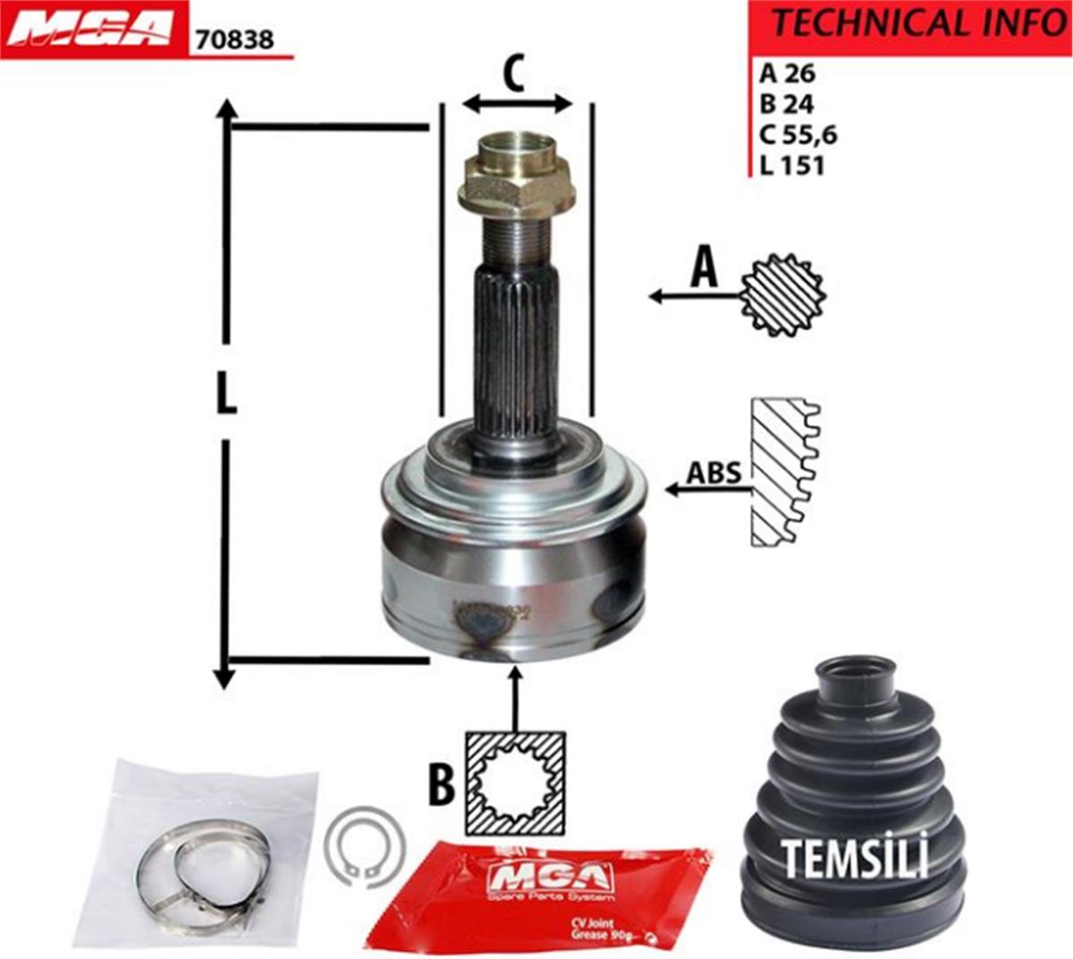Aks Kafa Dış-(Toyota: Yarıs 06>11 