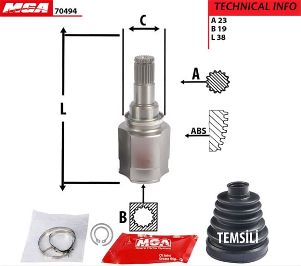 Aks Kafa İç  R/L-(Toyota: Yarıs 99>05 