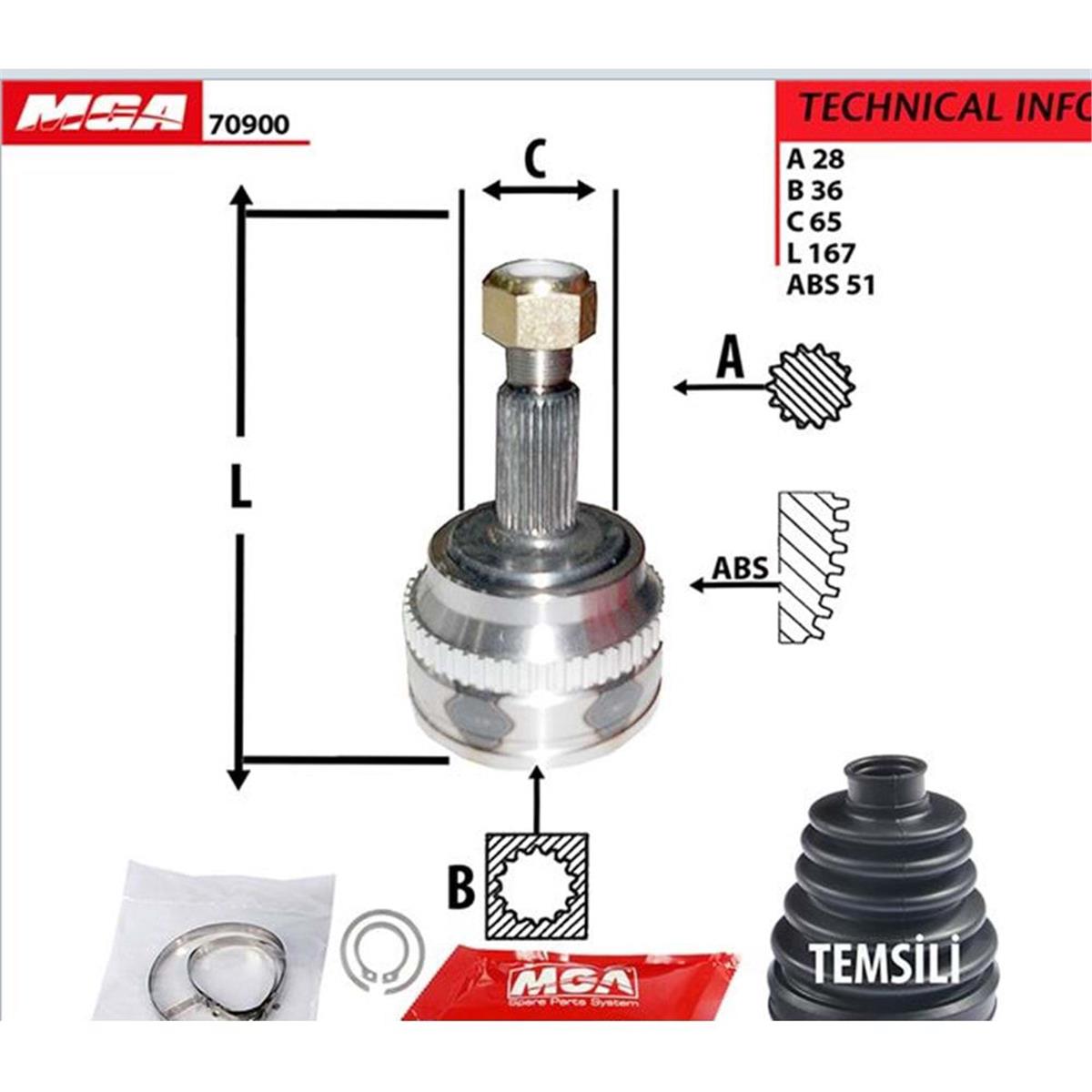 Aks Kafası Abslı (Renault: Master 2-2.5Dcı 2.8Dtı 04--) 28*36*64.50