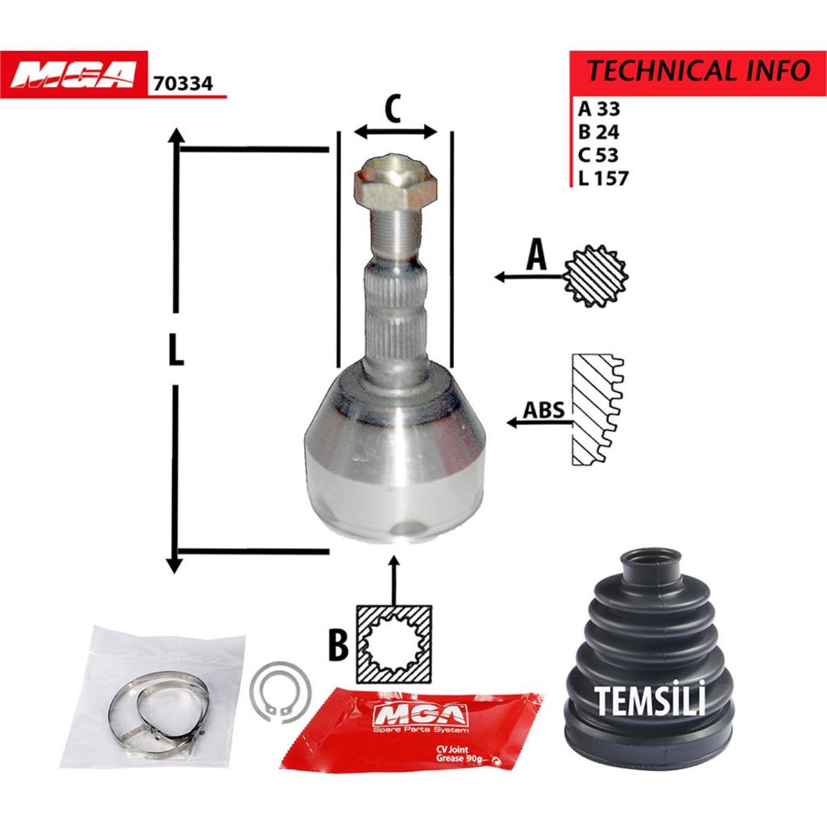 Aks Kafası Dış (Opel: Astra H 1.3Cdtı - 1.7Cdtı) 33*24*53