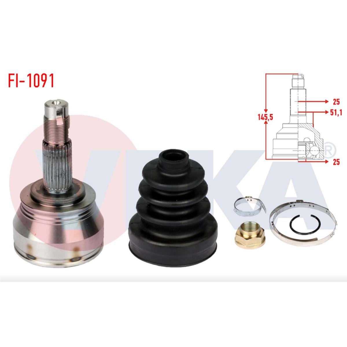 Aks Kafası Dıs R/L 90 Hp 07=> Fıat : Lınea