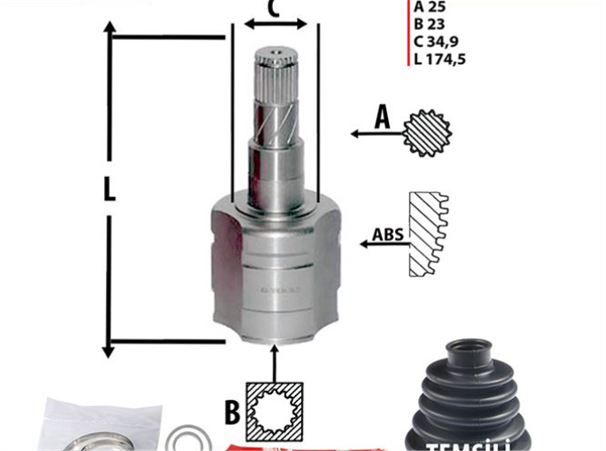 Aks Kafası Ic Sag  Opel   Corsa D 1.3Dth 07