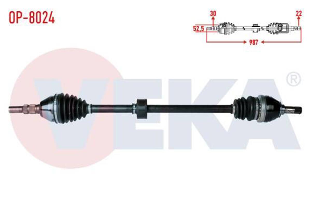 Aks Komple  Sag 1.6 16V 2002=>2008 Vectra C