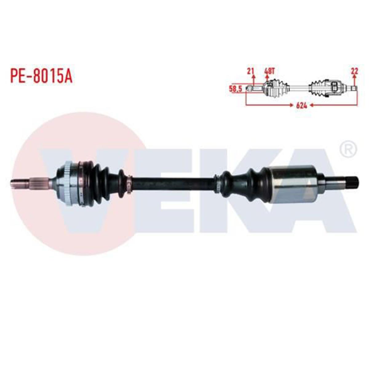 Aks Komple Sol 1,4 I Peugeot 106