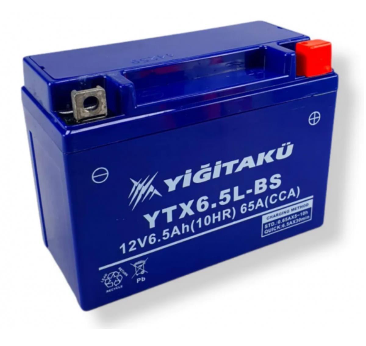 Yiğit Motosiklet Aküsü 12V 6.5Ah (Ytx6.5L-Bs)