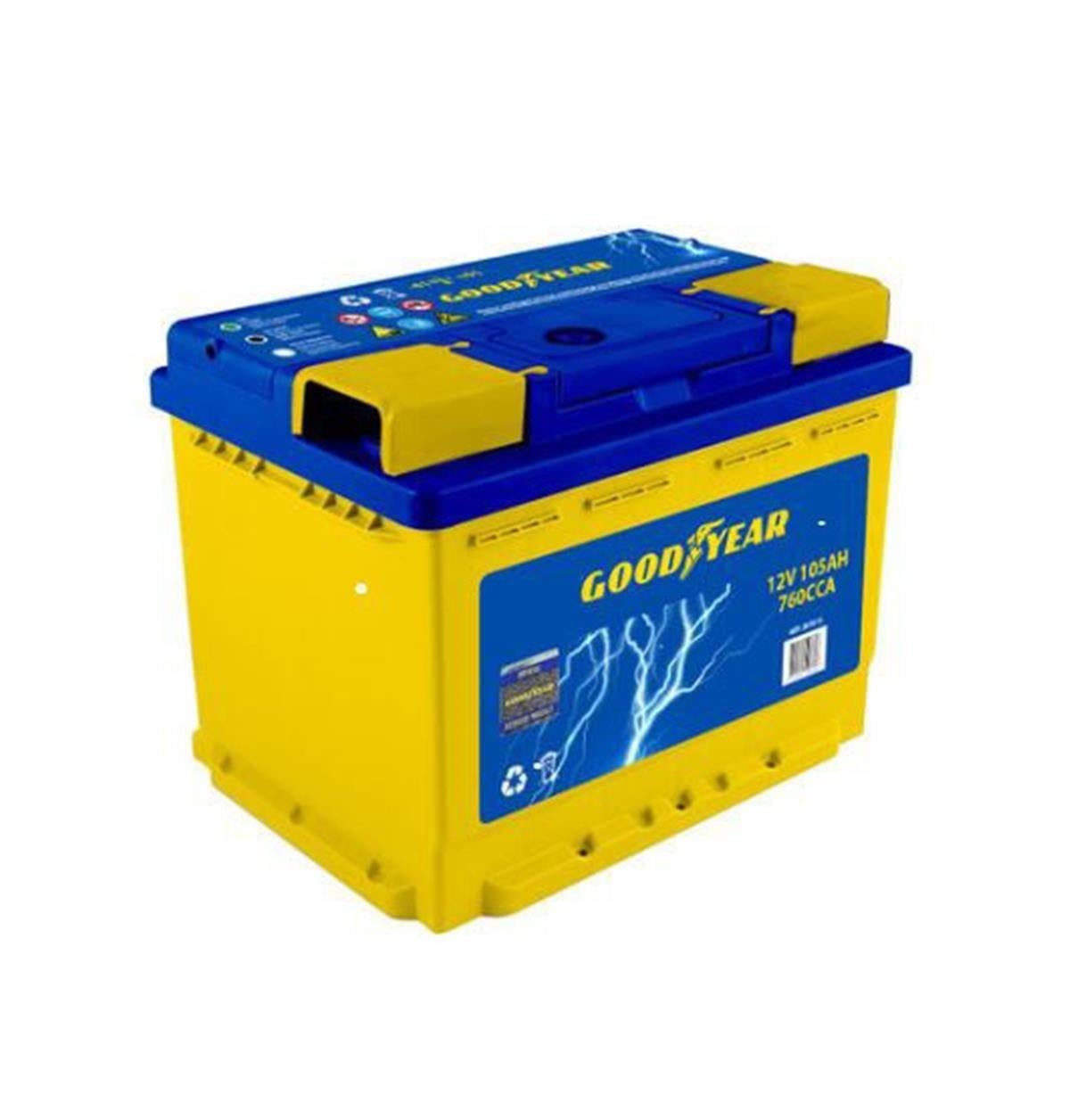 Goodyear 12V 105Ah 760Cca Tam Kalı Düz (H4) Akü Bm