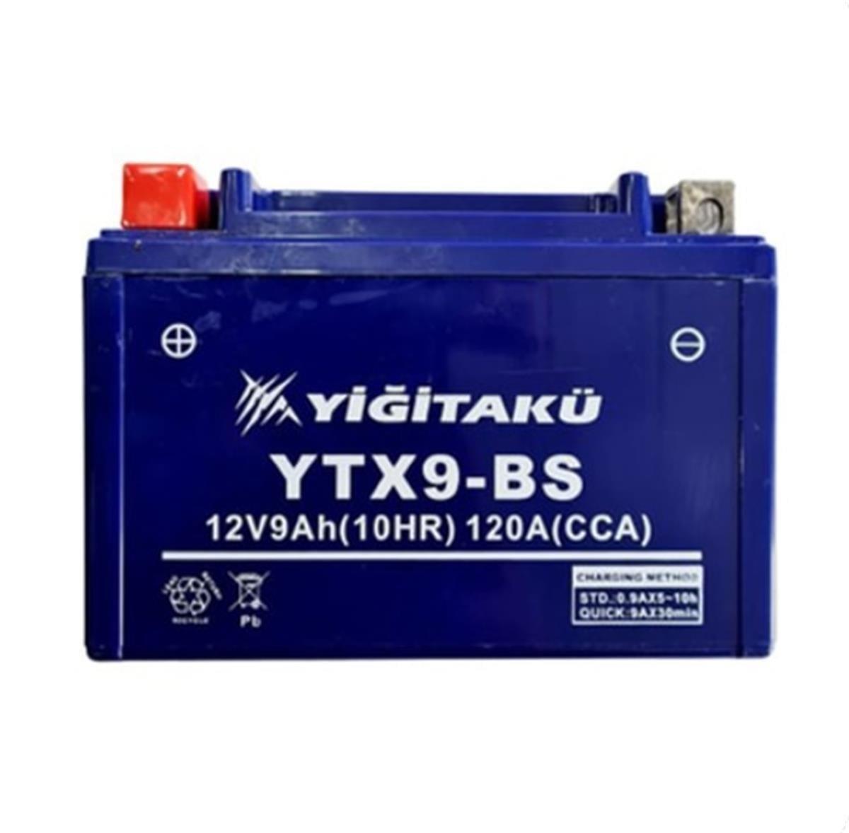 Yiğit Akü 12V 9Ah Motosiklet Aküsü Ytx9-Bs