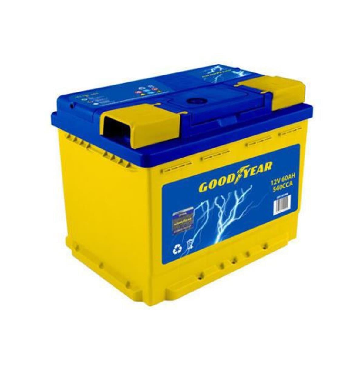 Goodyear 12V 60Ah 540Cca Tam Kapalı Düz Tip (L2t) Akü Bm