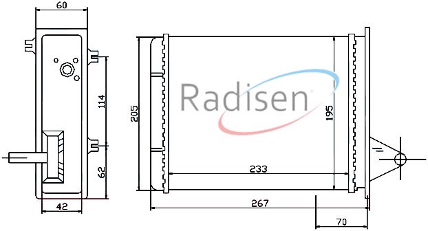 Fiat Albea Palio Kalorifer Radyatörü RADISEN