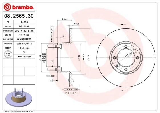 Alfa Romeo Ön Fren Diski Standard BREMBO