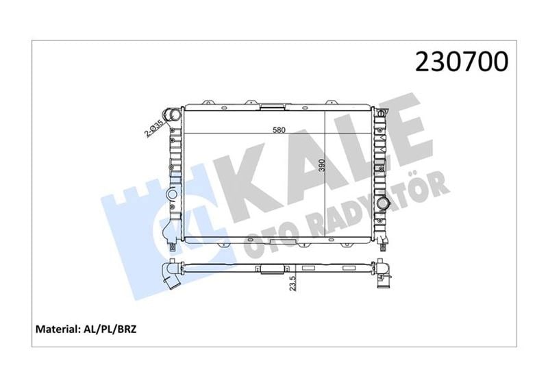Alfa Romeo 156 Klimalı Radyatör KALE-RADYATOR