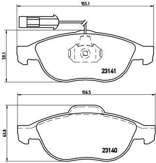 Alfa Romeo 156 Ön Fren Balatası Fişli BREMBO