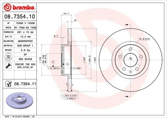 Alfa Romeo 147 Ön Fren Aynası Havasız BREMBO
