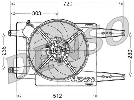 Alfa Romeo 164 Radyatör Fanı DENSO