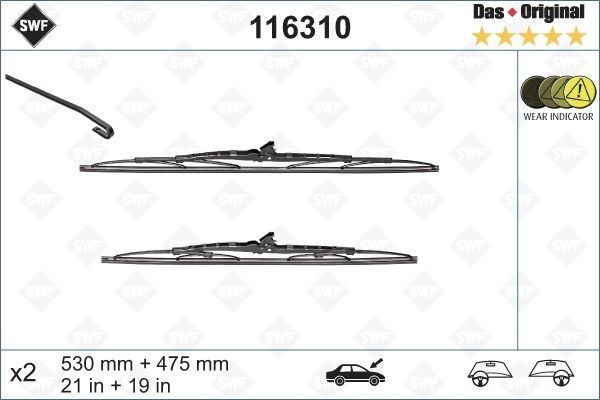 Alfa Romeo 145 Silecek Süpürgesi 530x475 mm VALEO