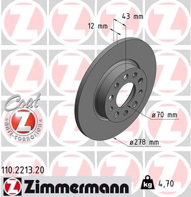 Alfa Romeo 159 Giulietta Spider Fiat 500X Jeep Renegade Compass Arka Fren... ZIMMERMANN