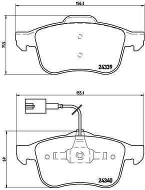 Alfa Romeo 159 Ön Fren Balatası Fişli BREMBO