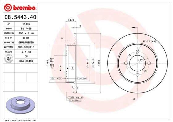 Nissan Almera Arka Fren Aynası BREMBO