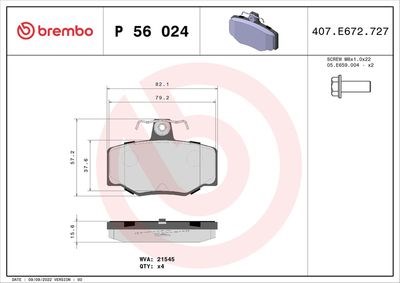 Nissan Almera Primera Arka Fren Balatası BREMBO