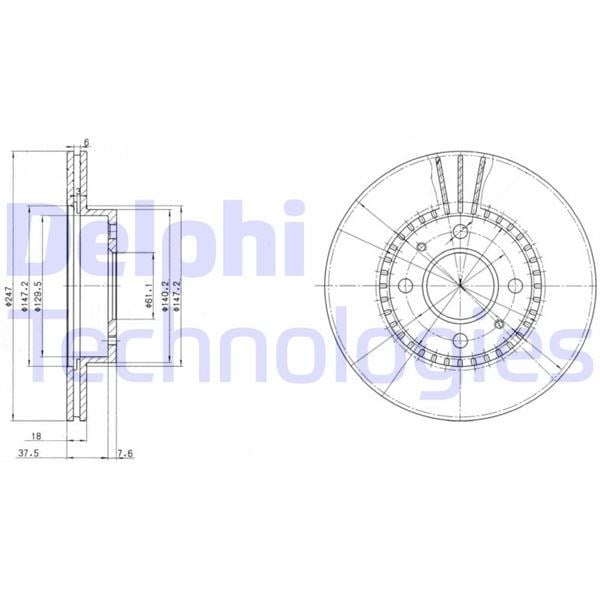 Nissan Almera Ön Fren Diski DELPHI