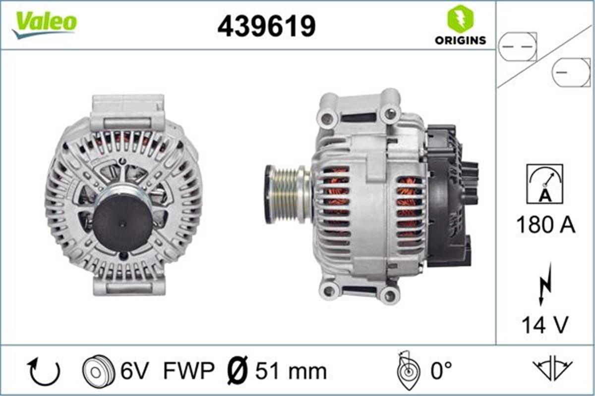 Alternatör 12V 180A Mercedes Sprınter 211-311-511 Cdı 06-> Vıto 111-115Cdı Vıano