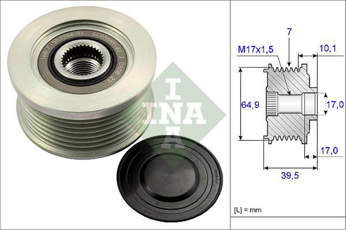 Alternatör Kasnağı Rulmanlı Nıssan Navara-Pathfınder-Piç Kup 2.5 Dci 05