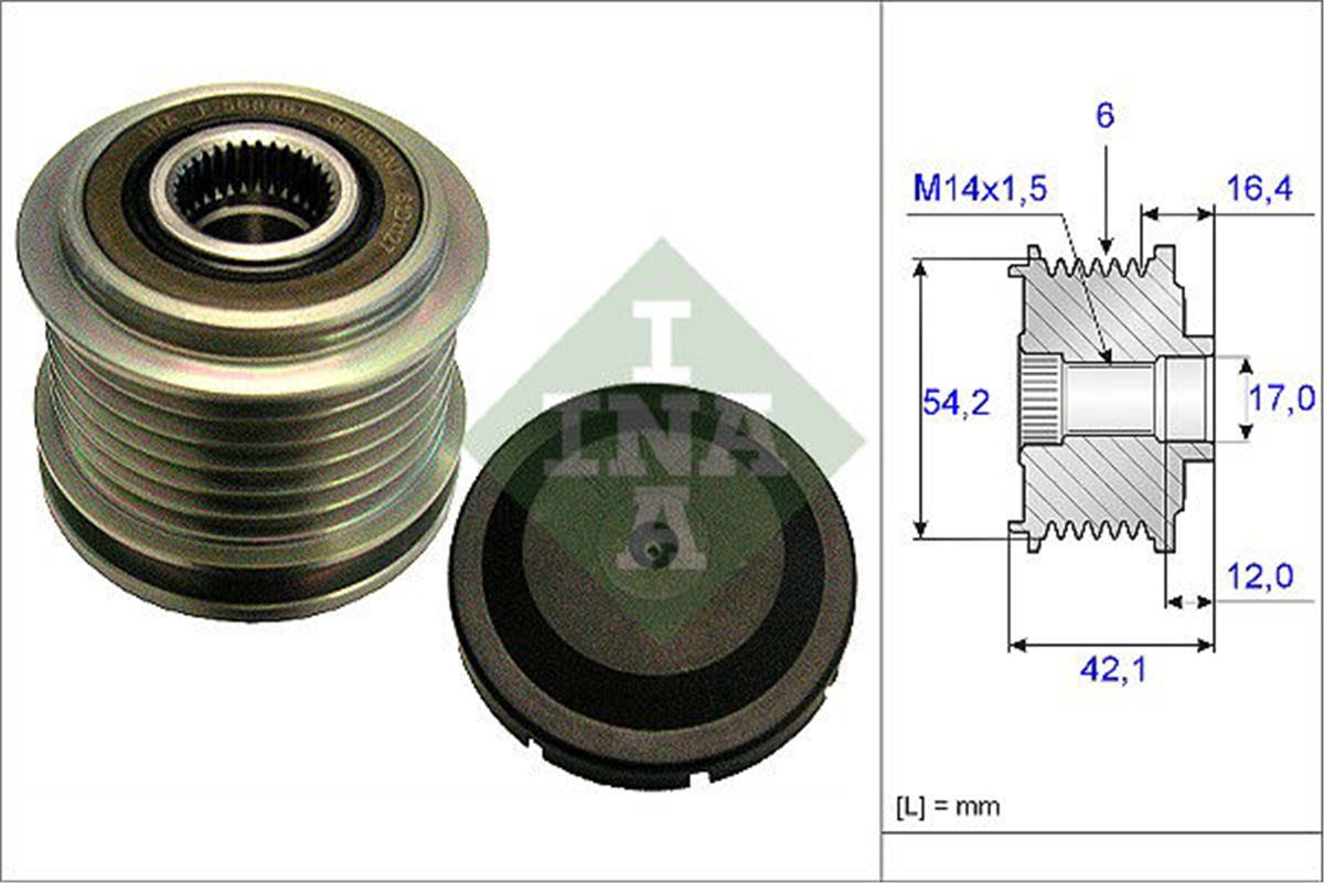 Alternatör Kasnağı Volvo S40 1.6D 2.0D 04-12 C30 1.6D 06-12 V70 2.0D 07-15 V50 0