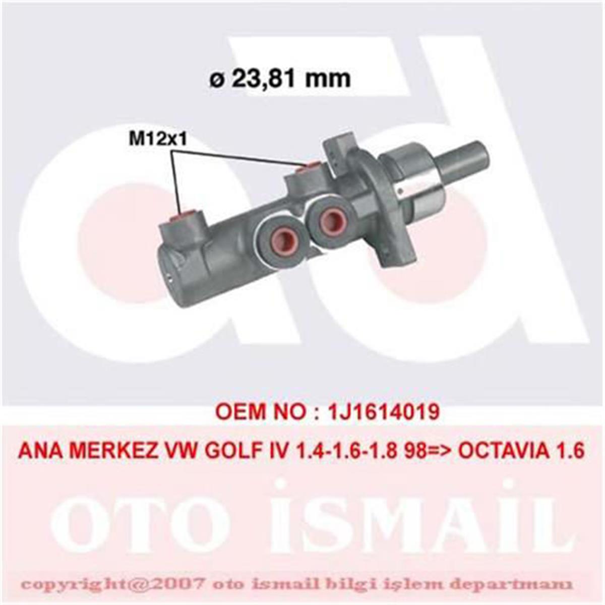 Ana Merkez Audi A3 1.6-1.8-1.8T-1.9Tdı 96-03 Tt 1.8T 1.9Tdı 23.81Mm