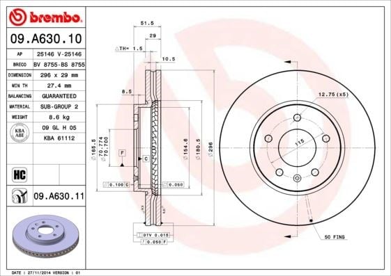 Opel Antara Chevrolet Captiva Ön Fren Aynası Hava Kanallı BREMBO