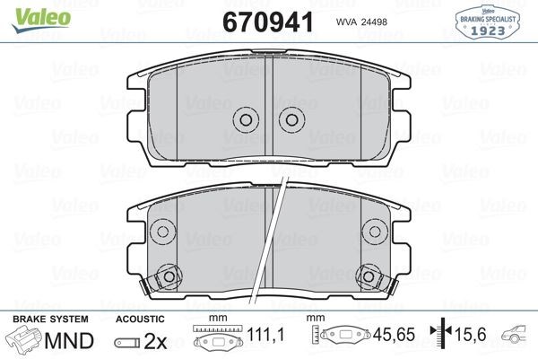 Opel Antara Chevrolet Captiva Arka Fren Balatası VALEO