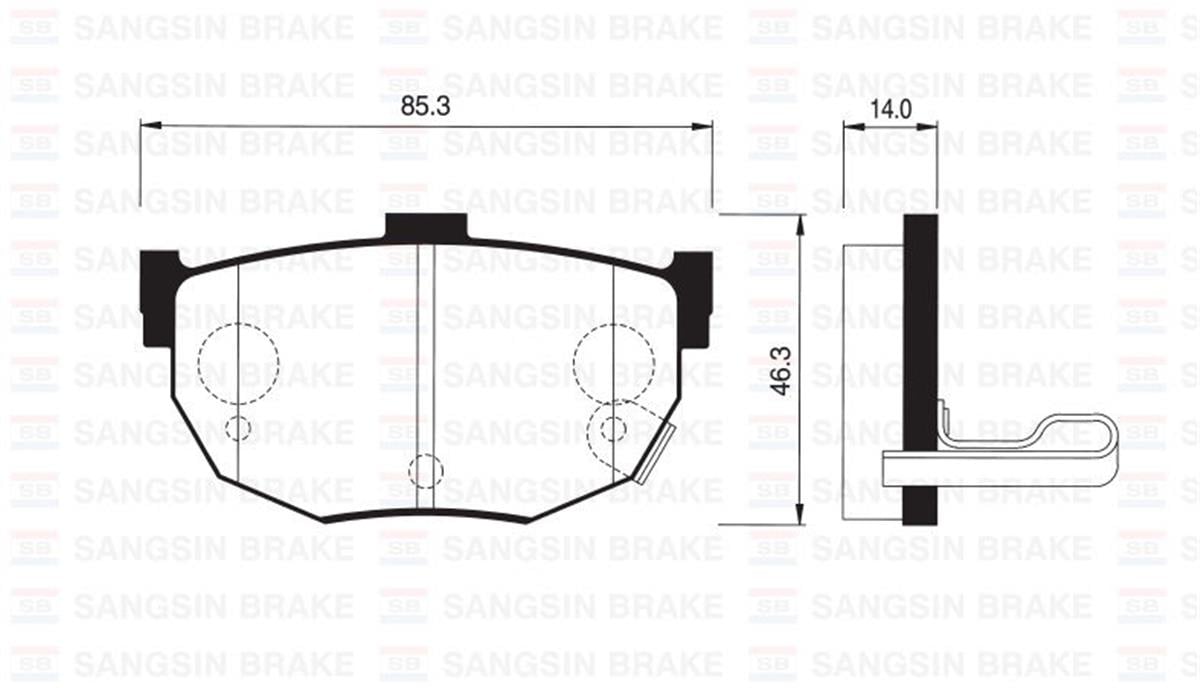 Arka Balata Cerato-Sedan 1.5Crdı-1.6-2.0-2.0Crdı 04 Elantra 1.6 2.0 95 Gdb3368-G