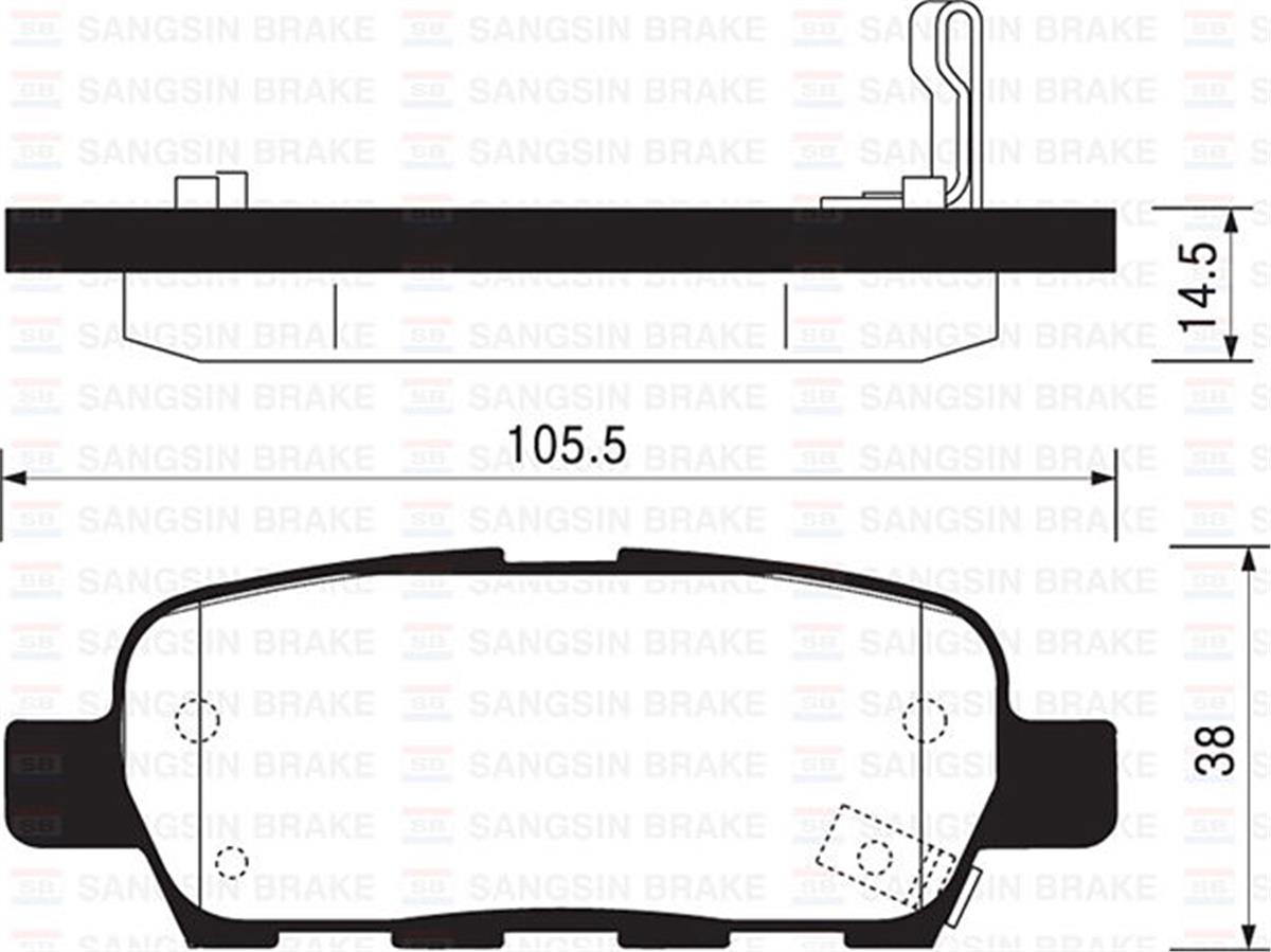 Arka Balata Nıssan Xtraıl2.0-2.2Dcı 01 Infınıtı Fx35 3.5 03 Fx45 4.5 03 Gdb3294-