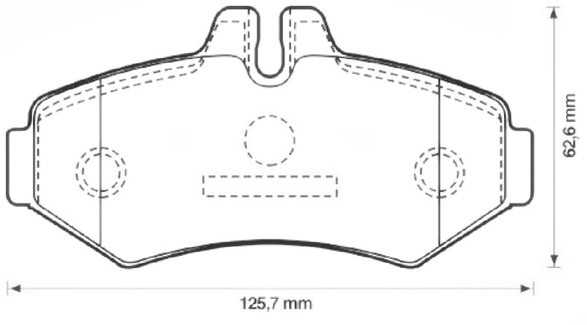 Arka Fren Balatası-0Wc Kulaksız-  Vw Lt 97-03  Mercedes Sprınter 95-06