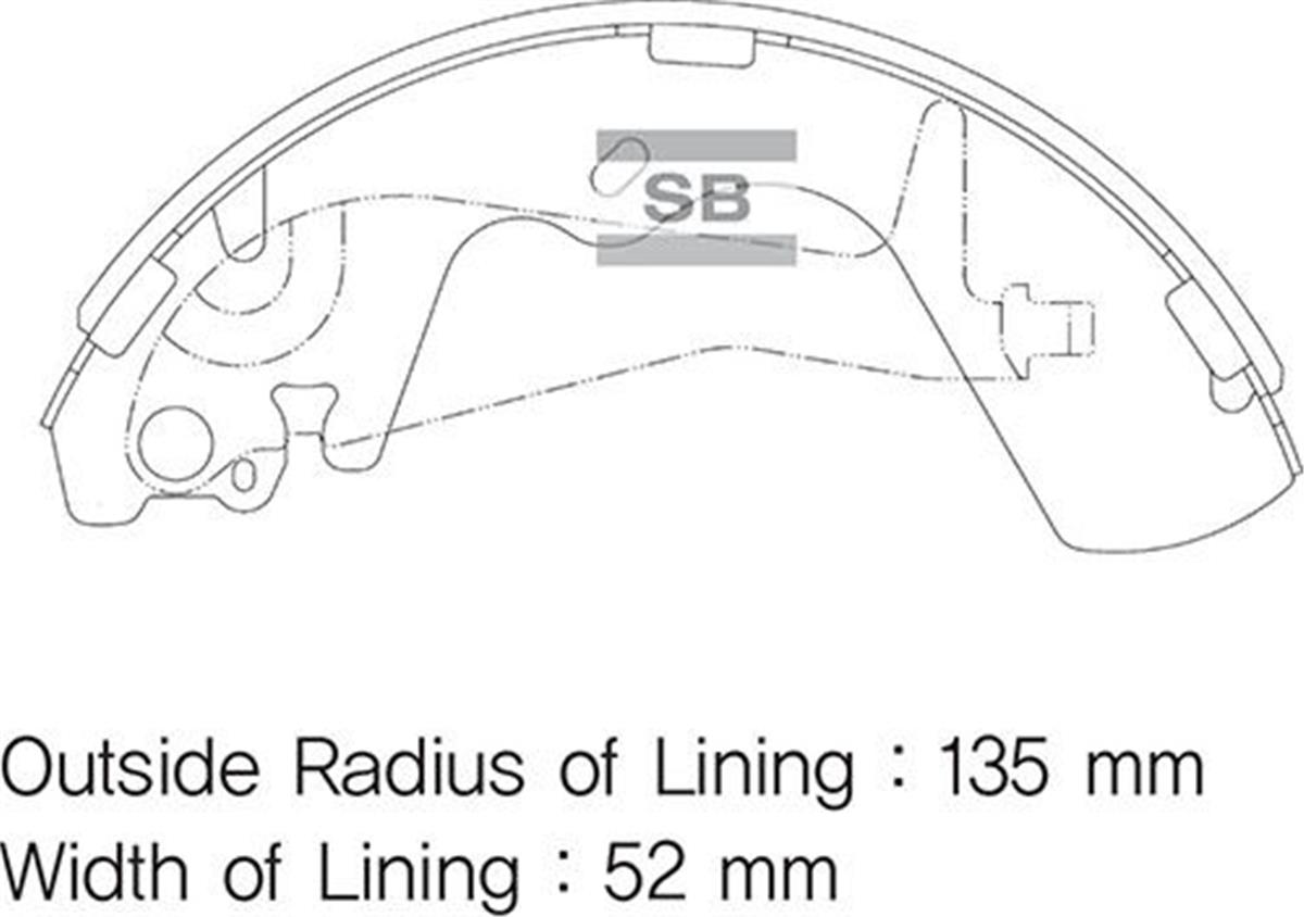 Arka Pabuç Balata Starex 2.5 Td Gs8696