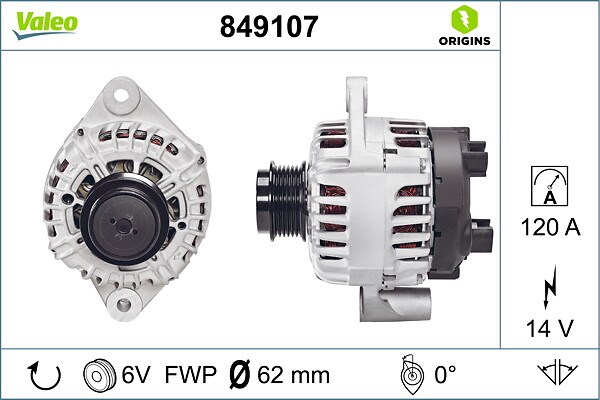 Opel Astra Vectra Zafira Alternatör VALEO