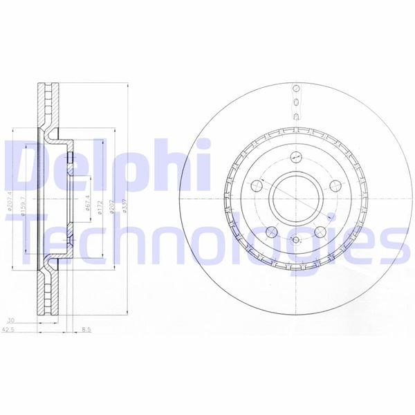 Opel Astra Ön Fren Diski Delikli DELPHI