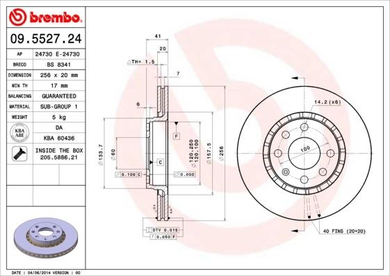Opel Astra F Ön Fren Aynası Havalı BREMBO