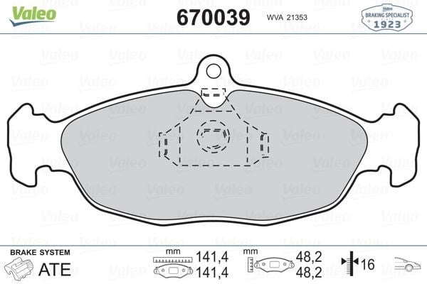 Opel Astra F Ön Balata VALEO