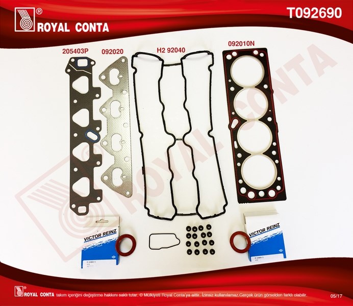 Opel Astra F Astra G Corsa B Vectra B Zafira 1.6I 16V Üst Takım Conta Keçeli... ROYAL