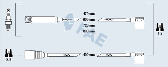 Opel Astra F Buji Bobin Kablo Takımı Silikon Set 1.4-1.6i 8V FAE