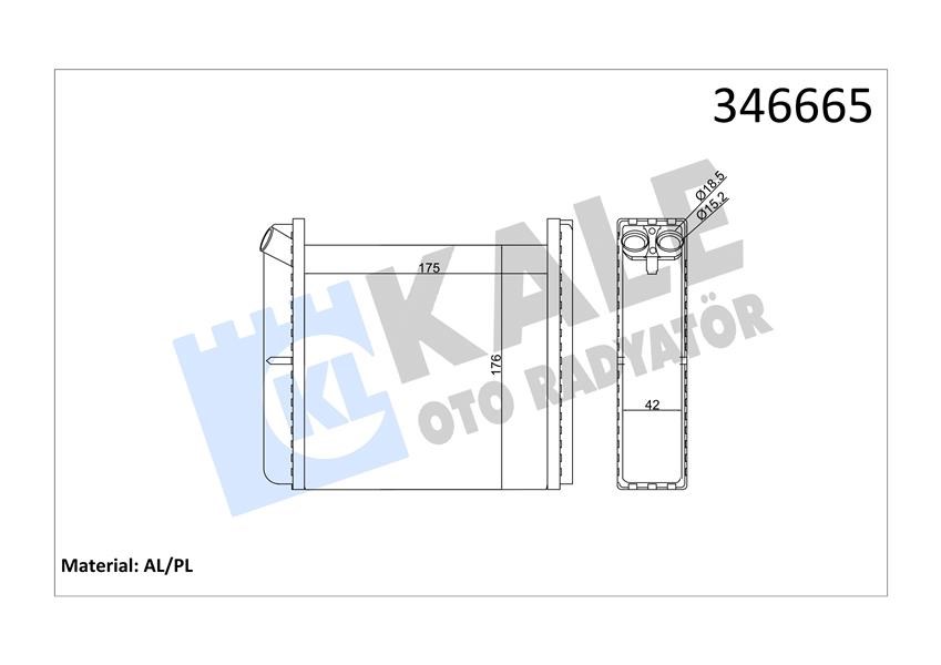 Opel Astra F Kalorifer Radyatörü KALE-RADYATOR