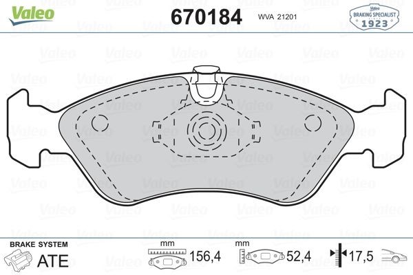 Opel Astra F Ön Balata VALEO