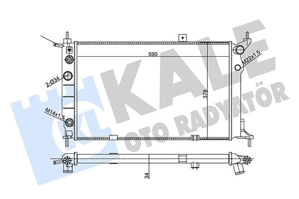Opel Astra F Su Radyatörü KALE-RADYATOR