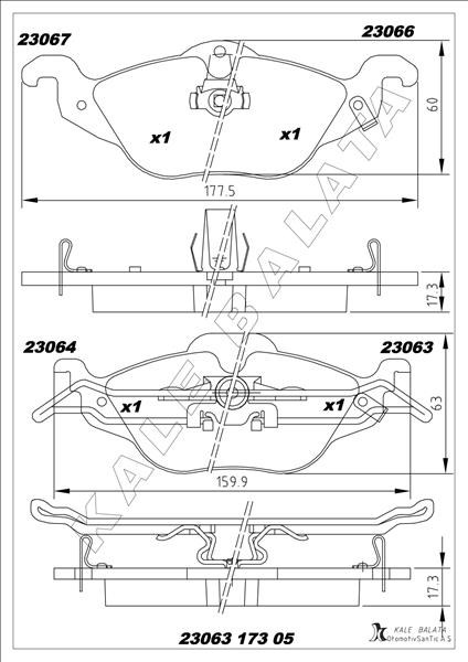 Opel Astra G Ön Fren Balatası KALE-BALATA